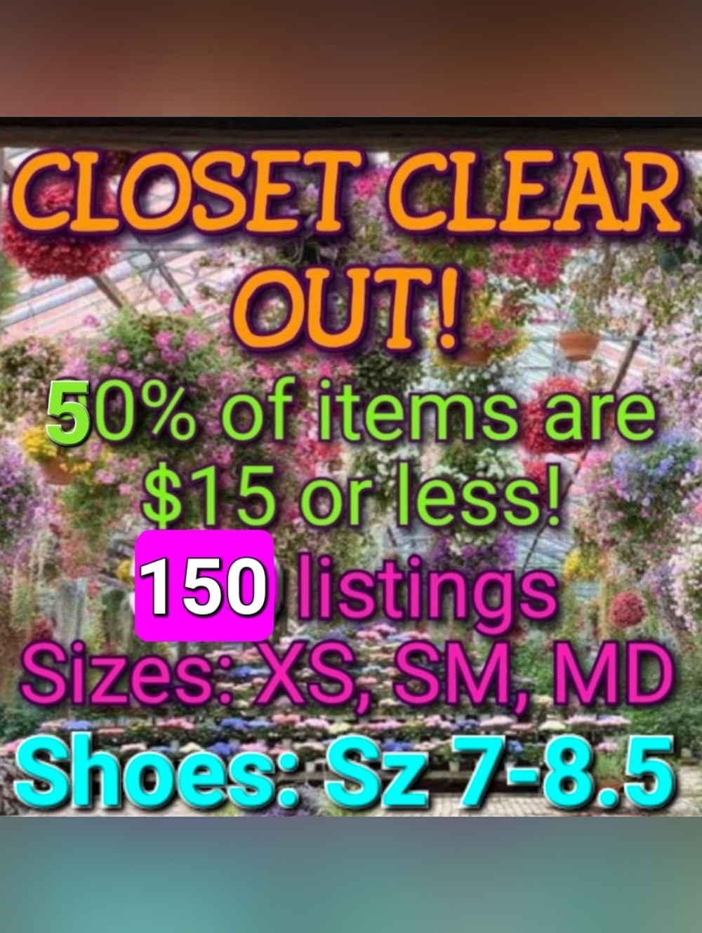MOVING SALE 2026 CLOSET CLEAR OUT(I don't actually have 1000 listings available)